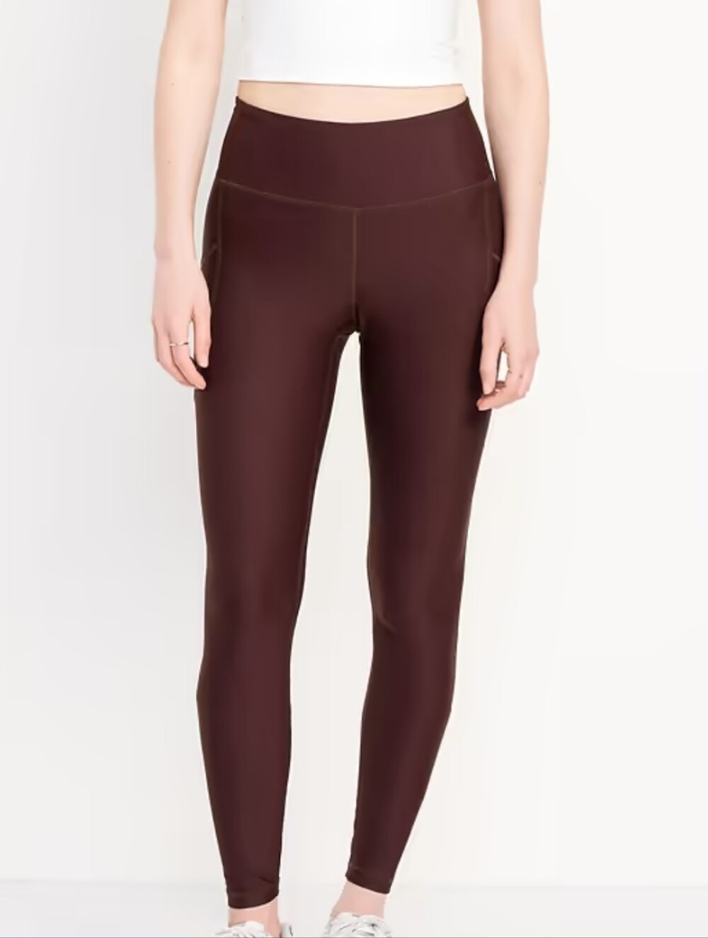 Old Navy Active Extra High-Rise Brown Powersoft Leggings With Pockets
